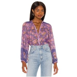 Spell X Revolve Juniper Blouse Violet Top XS NWT!